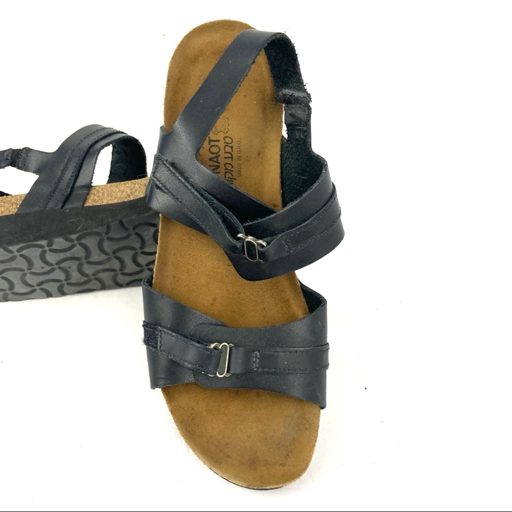 Naot Black Leather Sandals 41=US 10